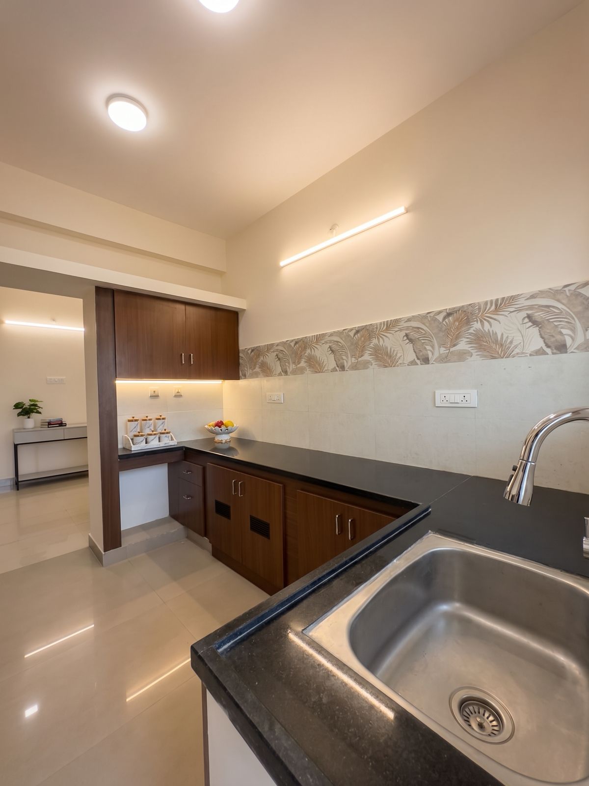 Joe Castle kitchen with counter and sink